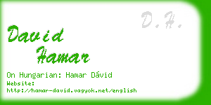 david hamar business card